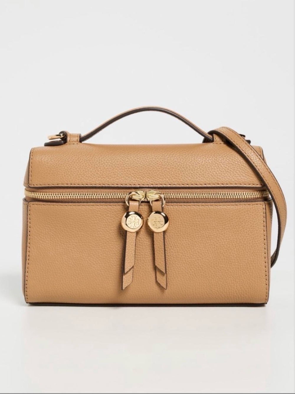 Tory Burch Tan Leather Top-Handle Crossbody Bag
